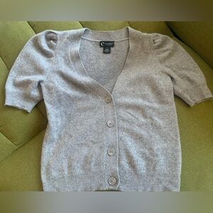Moving Sale: 100% Cashmere Short Sleeve Puff Cardigan
